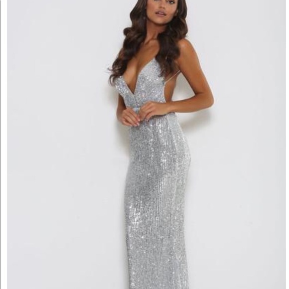 silver formal wear